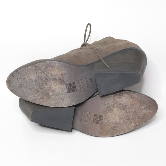 EILEEN FISHER Charlie Tumbled Nubuck Chunky Heel Ankle Booties Boots Capsule 6.5 - Picture 7 of 7